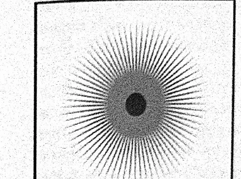 Radiating black-dot visualization target