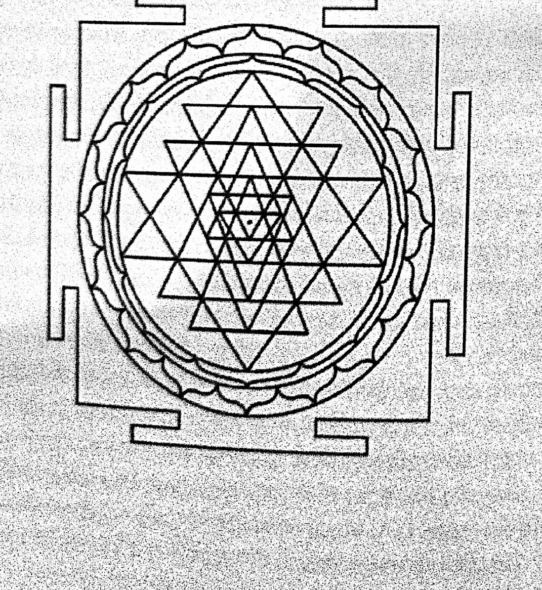 Shri Yantra gazing diagram