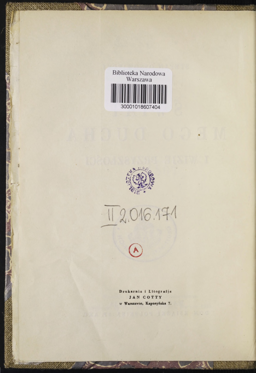 Title-page verso with printer’s credit and library marks