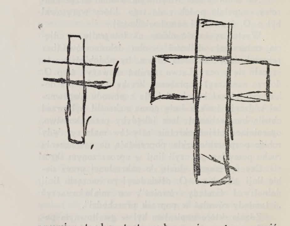 Two drawings of hollow crosses, the original and Ossowiecki’s reproduction; source PDF page 290