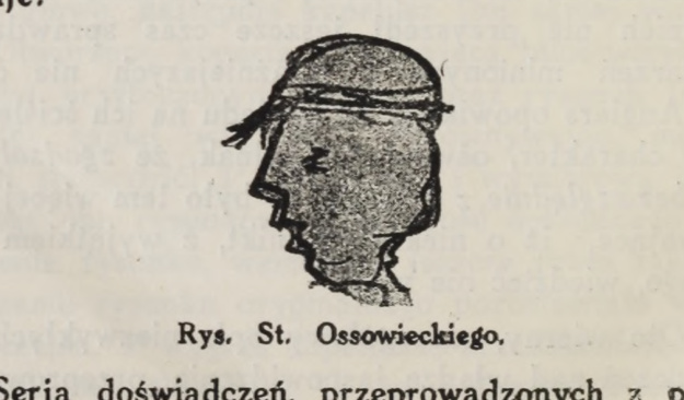 St. Ossowiecki’s reproduction of the head in a hat; source PDF page 300