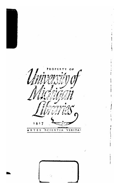 Bookplate of the University of Michigan Libraries in the source copy