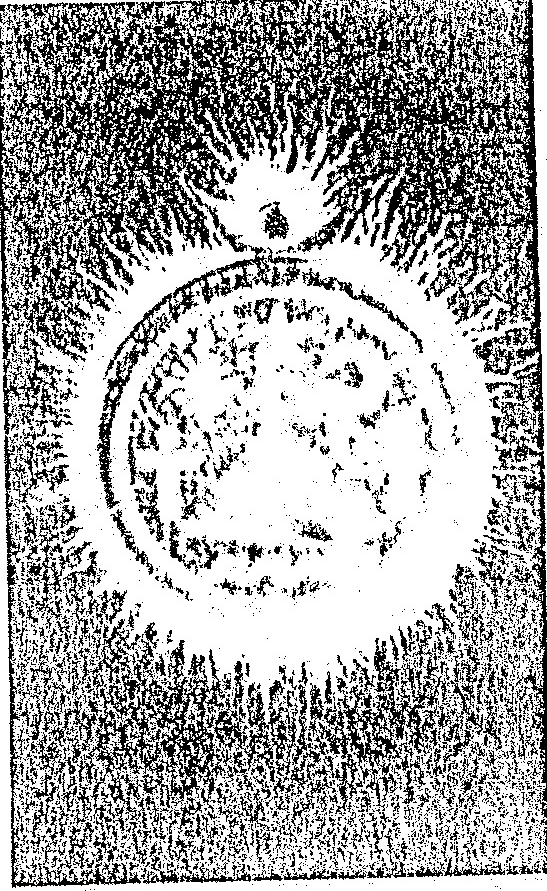 A circular emblem featuring a radiant burst pattern in the center and a ring of text within its border, with the word 'DORJE' clearly visible at the bottom.