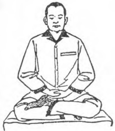 Half-lotus sitting